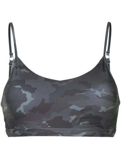 Nimble Activewear Camouflage Cropped Top - Grey