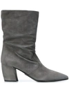 Prada Pointed Ankle Boots - Grey