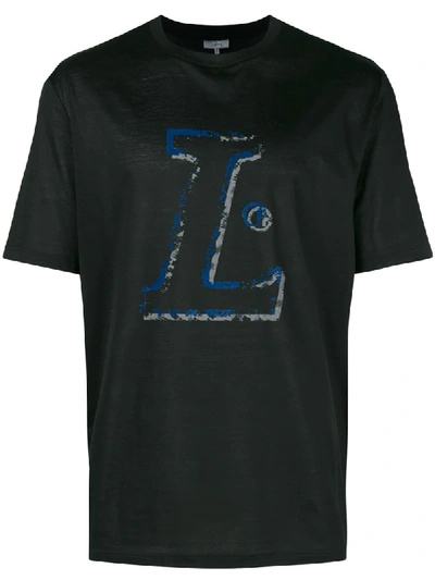 Lanvin Distressed Logo T In Black