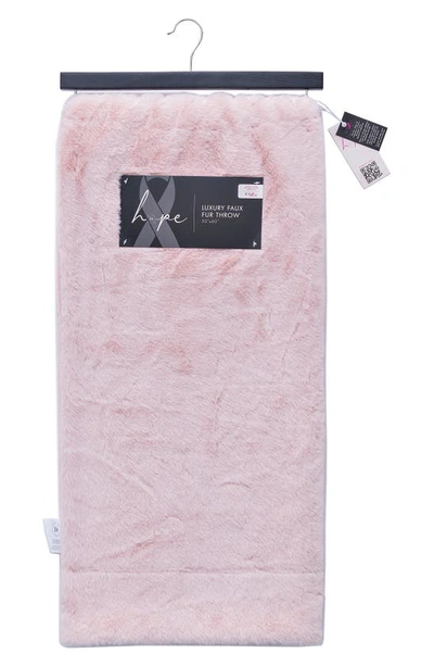 Artisan 34 Faux Fur Throw Blanket In Pink