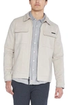 Civil Society Zip Trucker Jacket In Hthr Stone