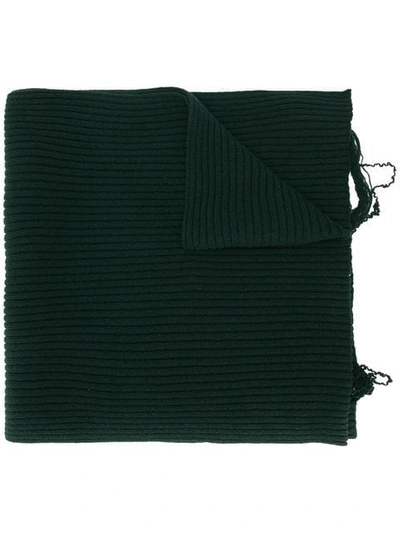 Maison Margiela Knitted Scarf In Green