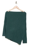 Astr Off The Shoulder Long Sleeve Sweater In Green