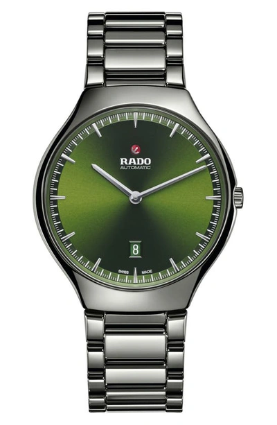 Rado True Thinline Bracelet Watch, 39mm In Green