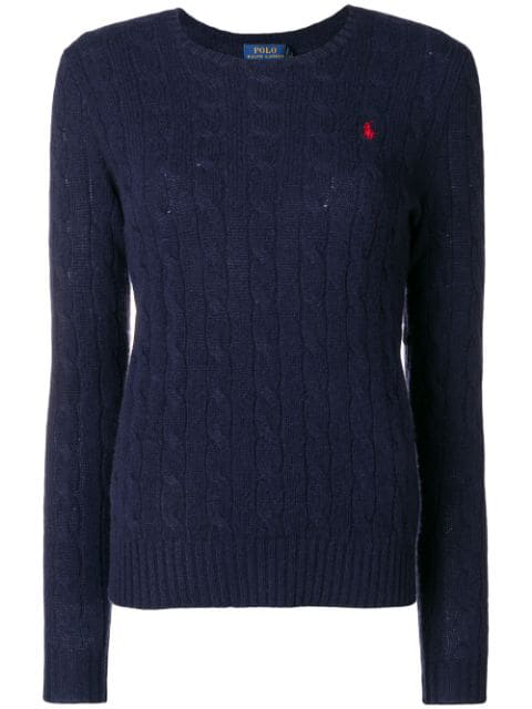 Polo Ralph Lauren Classic Cable-knit Sweater In Blue | ModeSens