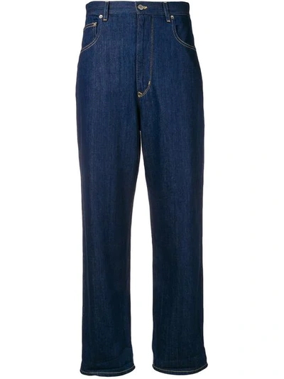 Golden Goose Cropped Denim Jeans In Blue