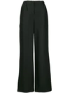Alberta Ferretti High Waisted Wide Leg Trousers In Black