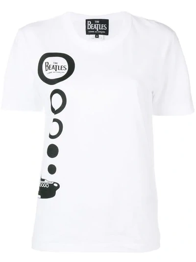 Comme Des Garçons Beatles Print T-shirt In White