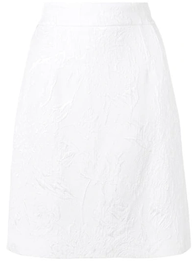 Dolce & Gabbana Jacquard Skirt - White
