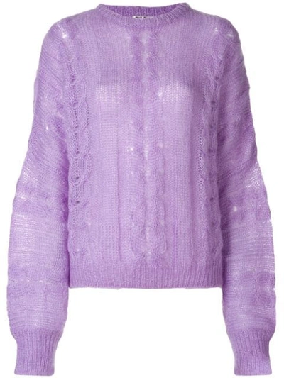 Miu Miu Lightweight Knitted Sweater - Pink