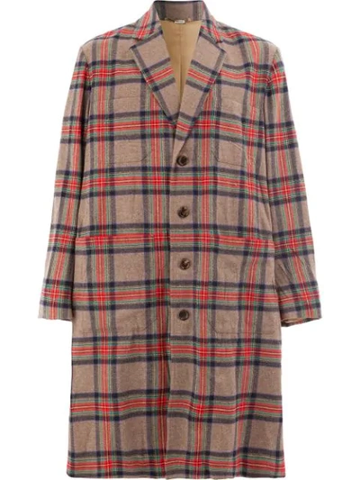 Gucci Check Wool Coat In Ivy