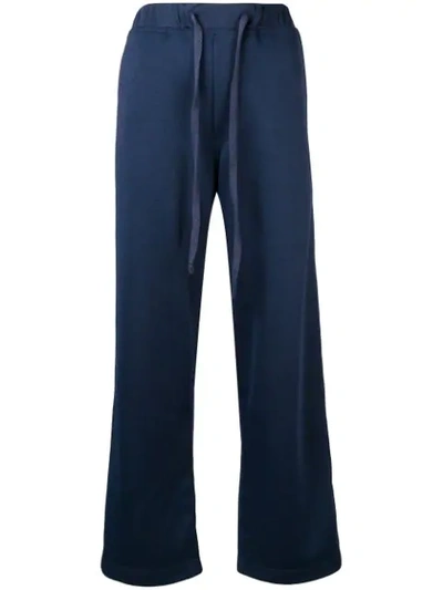 À La Garçonne Side Stripe Track Trousers In Blue