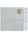 Kenzo Jumping Tiger Stole Scarf In Grey