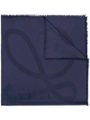 Loewe Fringed Scarf In Blue