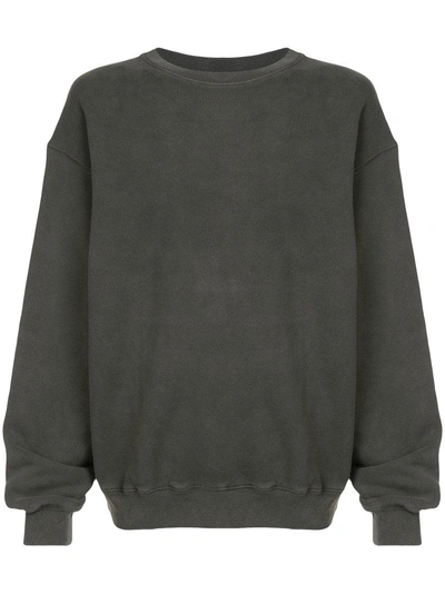 Yeezy Oversized Crewneck Sweatshirt In Grey