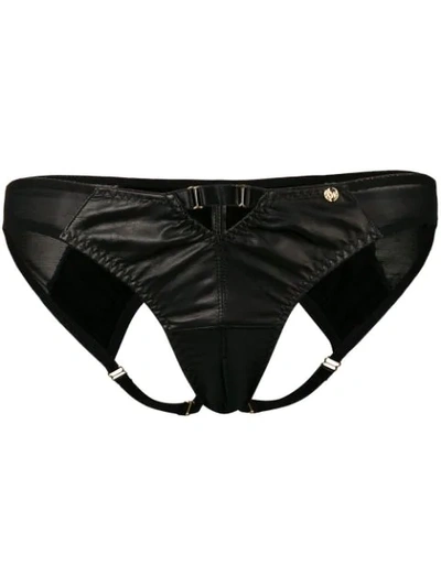 Something Wicked Mesh-panelled Briefs In Black