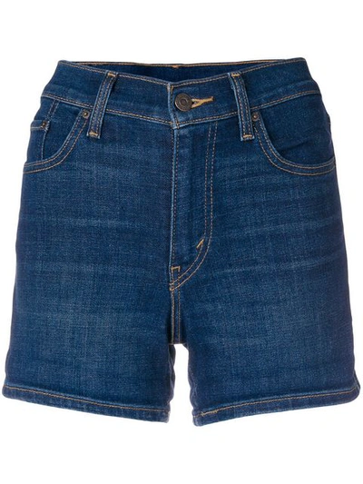 Levi's High Rise Shorts In Blue