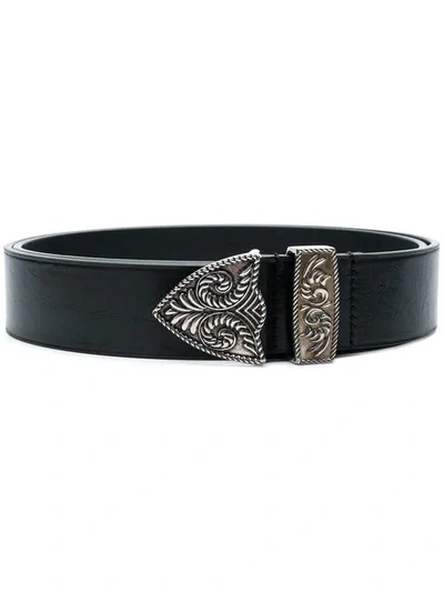 Givenchy Ornate Buckle Belt In Black