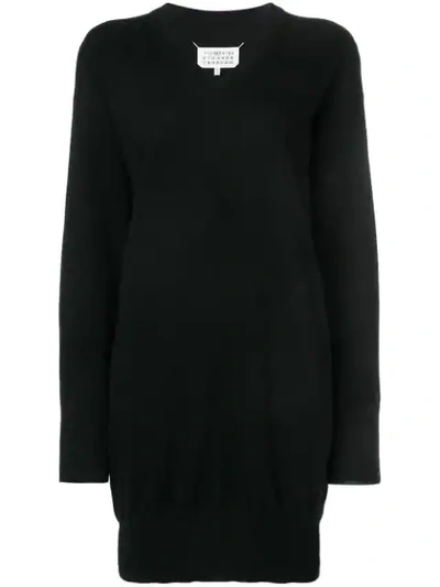 Maison Margiela Classic Fitted Sweater Dress - Black