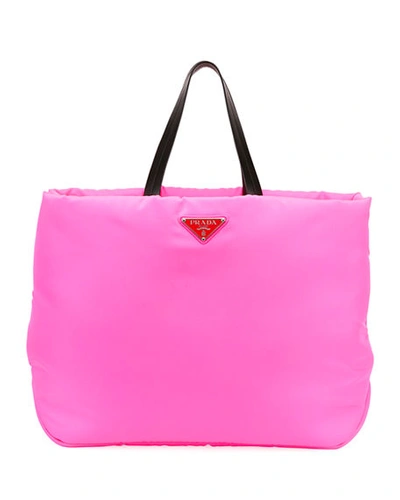 Prada Tessuto Soft Shopper, Bright Pink