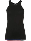 Proenza Schouler Print Hem Silk & Cashmere Blend Tank Top In Black