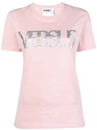 Versus Front Logo T-shirt In Pink