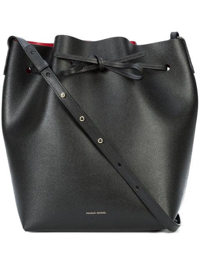 Mansur Gavriel Saffiano Bucket Bag - Black