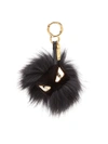 Fendi Bag Bugs Charm In F0kur-black+ Soft Gold