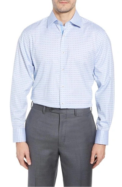 English Laundry Check Regular Fit Dress Shirt In Blue