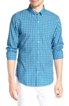Bonobos Summerweight Slim Fit Check Sport Shirt In Nell Check - Hawaiin Surf