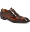 Bruno Magli Men's Lucca Cap-toe Derby Shoes In Cognac