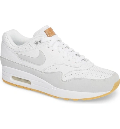 Nike Air Max 1 Sneaker In White/ Pure Platinum/ Yellow