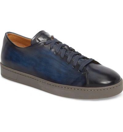 Magnanni Belmont Lo Sneaker In Navy Leather