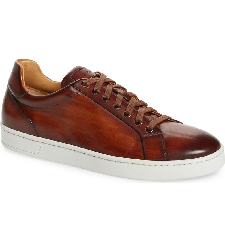 Magnanni Elonso Low Top Sneaker In Cognac Leather | ModeSens