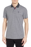 Ted Baker Lental Trim Fit Polo In Black