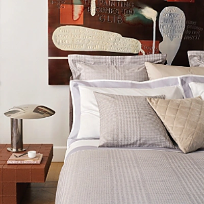Frette Pied De Poule Arredo Decorative Cushion - 100% Exclusive In Grey/beige