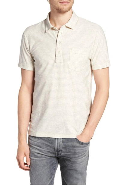 Billy Reid Pensacola Cotton Blend Polo Shirt In Natural