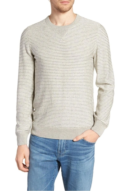 Billy Reid Gerald Slim Fit Sweater In White/ Grey