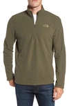 The North Face 'tka 100 Glacier' Quarter Zip Fleece Pullover In New Taupe Green