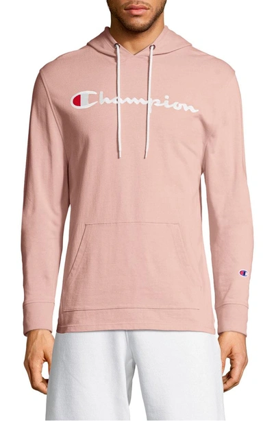 Champion Embroidered Logo Hoodie In Dream Pink