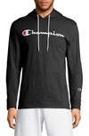 Champion Embroidered Logo Hoodie In Black