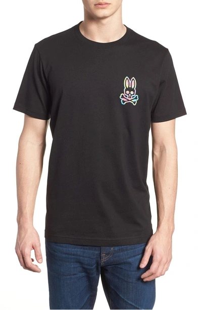 Psycho Bunny Logo Graphic T-shirt In Black