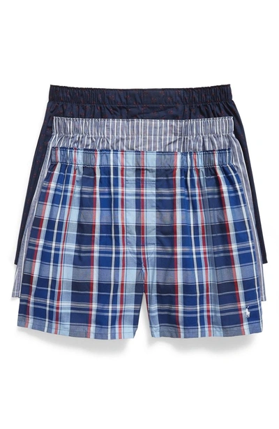 Polo Ralph Lauren Classic Fit Woven Boxer - Pack Of 3 In James Plaid/harrods Plaid/spencer Plaid