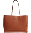 Tory Burch Marsden Pebbled Leather Tote - Brown In Nut