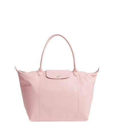 Longchamp Le Pliage Cuir Leather Tote - Pink In Girl