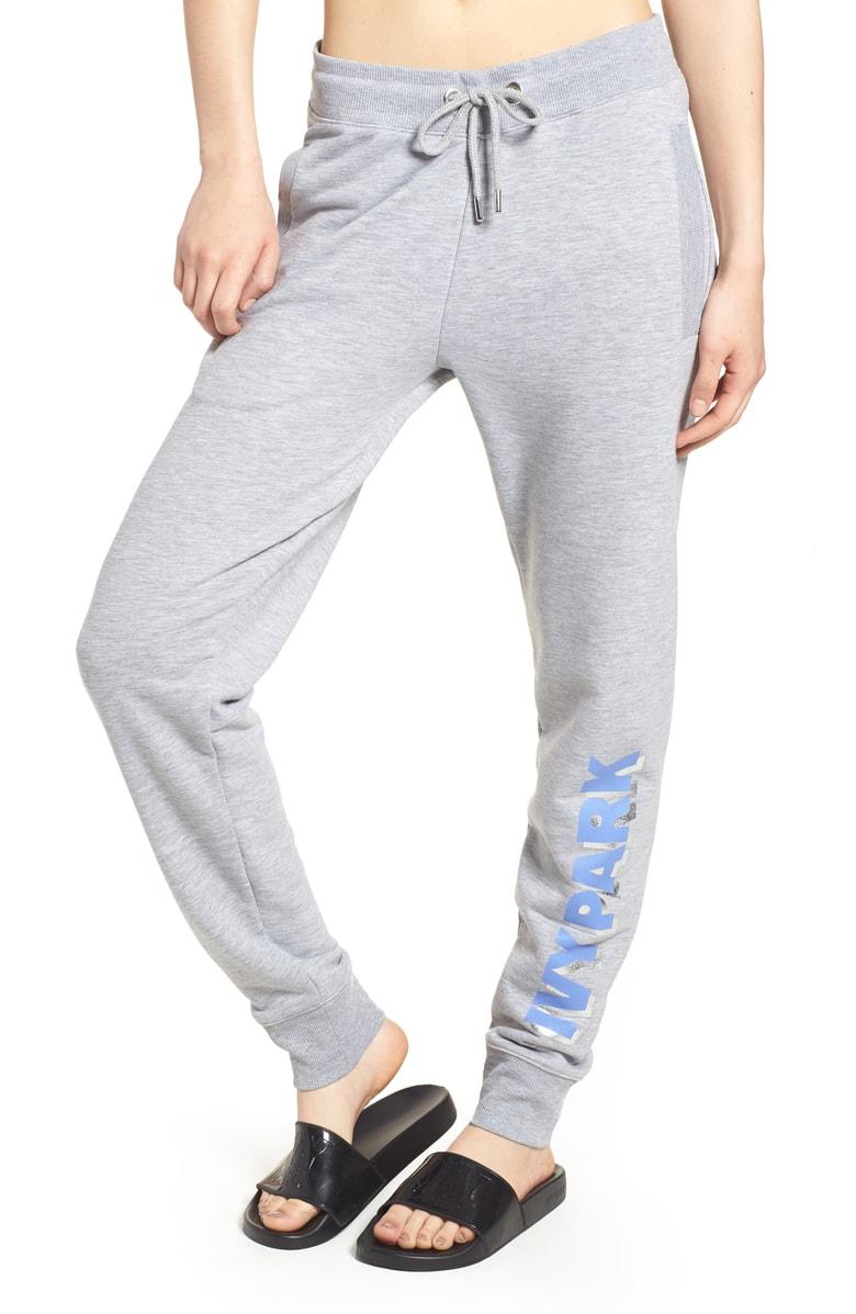 Ivy Park 3d Logo Joggers In Grey Marl | ModeSens