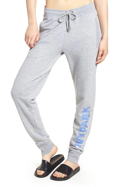 Ivy Park 3d Logo Joggers In Grey Marl