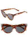 Sonix Kyoto 51mm Cat Eye Sunglasses - Tawny Tortoise/ Black Solid