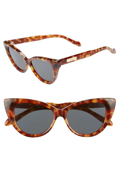 Sonix Kyoto 51mm Cat Eye Sunglasses - Tawny Tortoise/ Black Solid