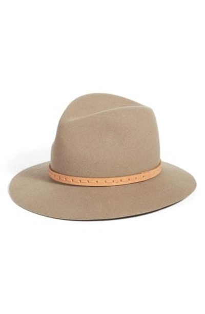 Rag & Bone Floppy Brim Wool Fedora - Brown In Almond